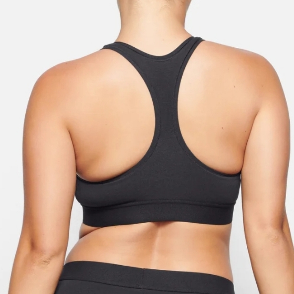 SKIMS COTTON JERSEY RACERBACK BRA/ XXS/ SOOT/ NWT - Picture 4 of 10